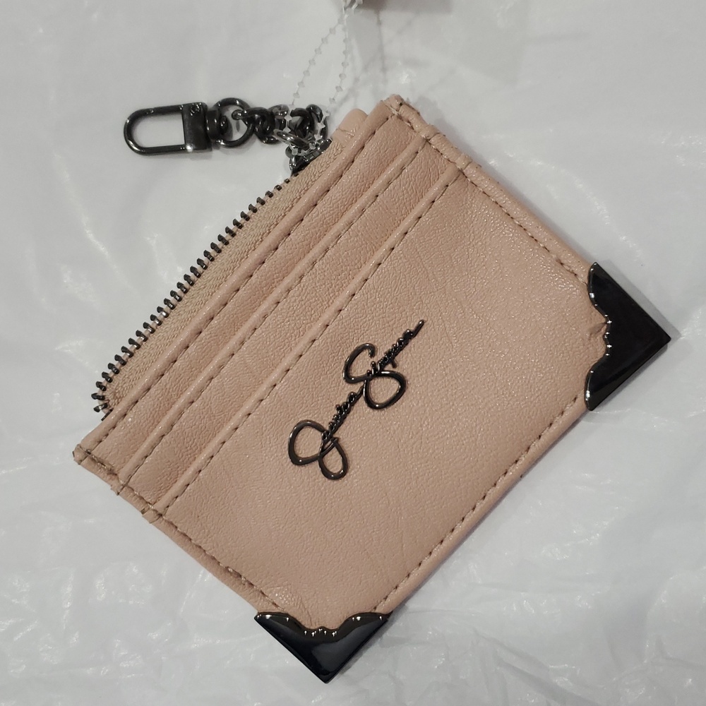 Jessica Simpson powder blush ultra slim millie mini card case and ID holder new